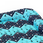 Colchonete Pet Estampado Azul Para Cachorro Ou Gato 80cm X 60