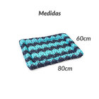 Colchonete Pet Estampado Azul Para Cachorro Ou Gato 80cm X 60