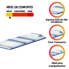 Colchonete Solteiro Com Travesseiro D20 Luxo 70x188x05cm Bran