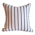 Coleção Maré - Almofada Listras Azul Quadrada Tipo:somente A