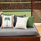 Coleção Náutica - Almofada Bordada Sisal Quadrada Tipo:soment