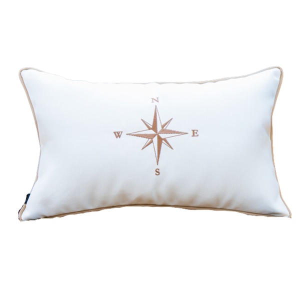 Coleção Náutica - Almofada Bússola Retangular Tipo:somente Ca