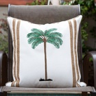Coleção Náutica - Almofada Coqueiros Quadrada Tipo:completa