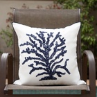 Coleção Náutica - Almofada Coral Azul Marinho Quadrada Tipo:c
