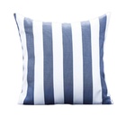 Coleção Náutica - Almofada Listras Azul Marinho Quadrada Tipo