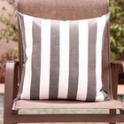 Coleção Náutica - Almofada Listras Cinza Quadrada Tipo:soment