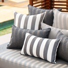 Coleção Náutica - Almofada Listras Preta Quadrada Tipo:comple