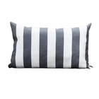 Coleção Náutica - Almofada Listras Preta Retangular Tipo:comp