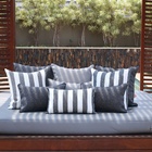 Coleção Náutica - Almofada Listras Preta Retangular Tipo:comp