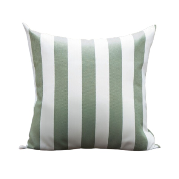 Coleção Náutica - Almofada Listras Verde Quadrada Tipo:soment