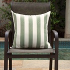 Coleção Náutica - Almofada Listras Verde Quadrada Tipo:soment