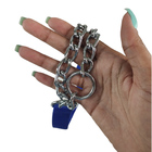 Coleira 2.5cm Guia Elo Torcido Corrente Ajustavel Cachorro Pe