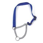 Coleira Ajustavel Guia 2.5cm Elo Torcido Corrente Enforcador