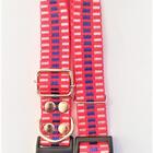 Coleira Cachorro Smooty Pet G Listrada Vermelho/branco/azul