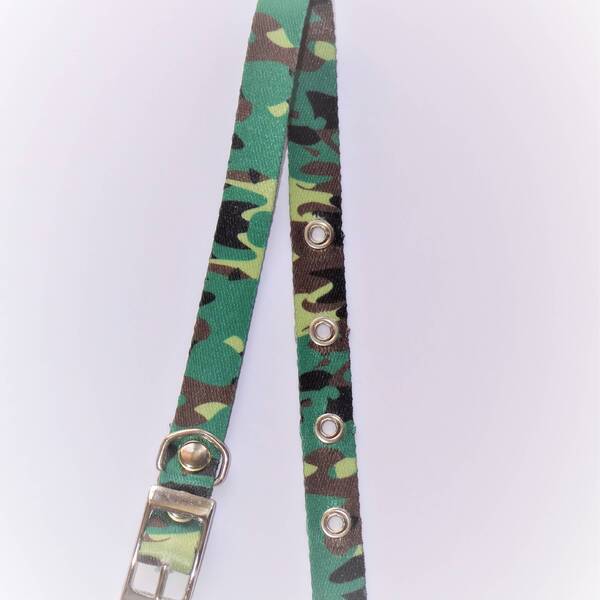 Coleira Cachorro Smooty Pet Ilhós P Estampada - 2 Verde/camuf