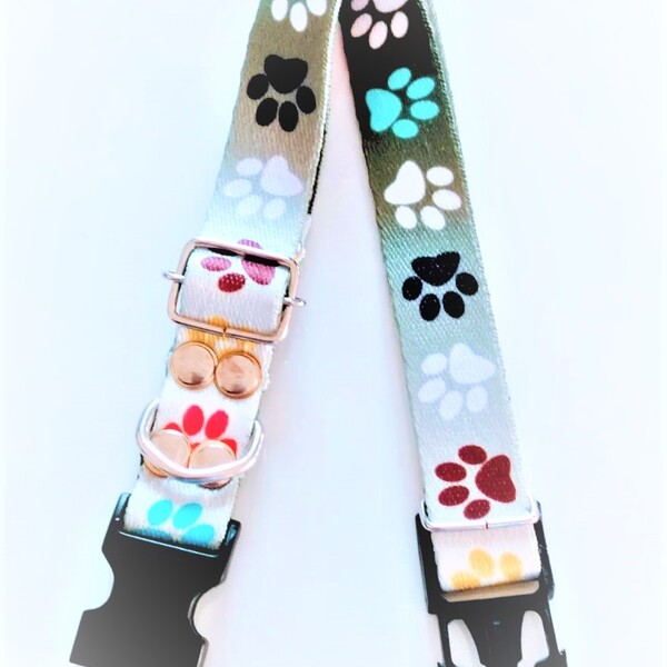 Coleira Cachorro Smooty Pet M Estampada Verde Musgo/pata