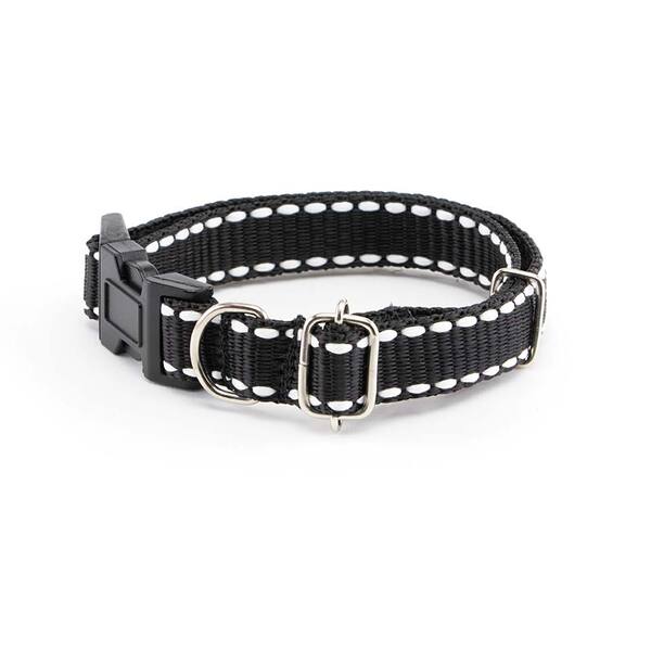 Coleira Cachorro Smooty Pet P Listrada Preto Listra Branca