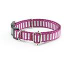 Coleira Cachorro Smooty Pet P Listrada Vinho/branco