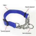 Coleira Cachorros Caes Guia Ajustavel Corrente Semi Enforcado