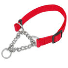 Coleira Caes Cachorros Ajustavel Corrente Semi Enforcadora Re