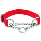 Coleira Corrente Nylon 2.5cm Aço Elo Torcido Enforcador Cacho