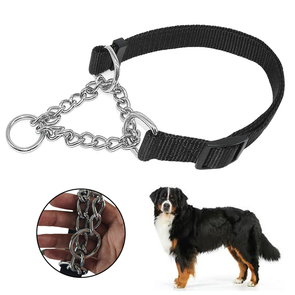 Coleira Corrente Nylon 2.5cm Aço Elo Torcido Enforcador Cacho