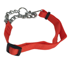 Coleira Corrente Nylon 2.5cm Enforcador Aço Elo Torcido Cacho