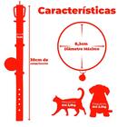 Coleira De Cachorro Com Sino Pequeno Em Couro Sintético Verme