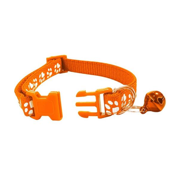 Coleira De Cachorro Laranja Com Sino Pequeno - Casambiente Pe