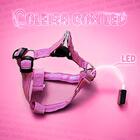 Coleira De Cachorro Regulável M Rosa Com Led E Bateria - Casa