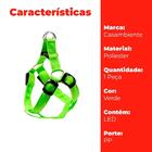 Coleira De Cachorro Regulável Pp Verde Com Led E Bateria - Ca