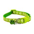 Coleira De Cachorro Verde Fluorescente Com Sino Pequeno - Cas