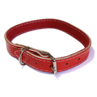 Coleira De Couro Reforçada Para Cães 47cm Nº 4 Ld Pet  Vermel
