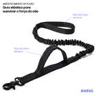 Coleira E Guia Cachorro Grande Madog Comander Laranja Xg