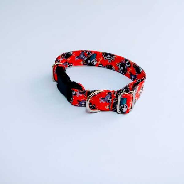 Coleira Gato Smooty Pet Vermelho/gato Cinza