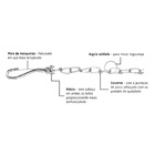 Coleira Guia Corrente Cachorro Cao Dog Semi Enforcadora Kit P