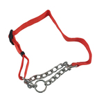 Coleira Guia Nylon Corrente Elo Torcido Aço Cachorro Grande P