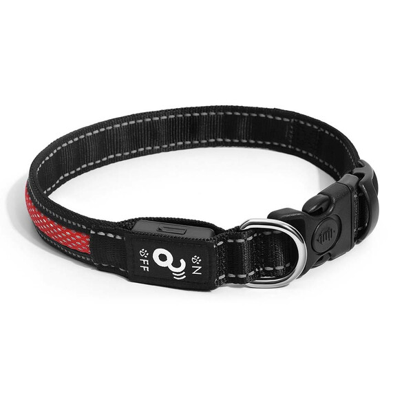Coleira Led 3 Funções Vermelha Tam. P Mimo - Pp089