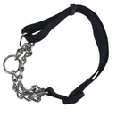 Coleira Nylon 2.5cm Aço Elo Torcido Corrente Cachorro Pet Cae