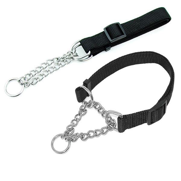 Coleira Nylon Corrente 2.5cm Elo Torcido Aço Cachorro Grande