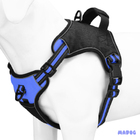 Coleira Peitoral Antipuxão Colete Cães Madog Power Azul Xg