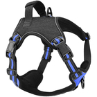 Coleira Peitoral Antipuxão Colete Cães Madog Power Azul Xg