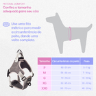 Coleira Peitoral Antipuxão Comfort Cinza Com Guia De Passeio M