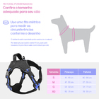 Coleira Peitoral Antipuxão Madog Power Azul + Guia Elástica M