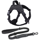 Coleira Peitoral Antipuxão Madog Power Preta + Guia Elástica