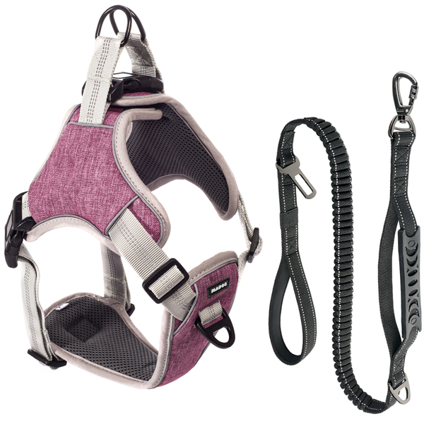 Coleira Peitoral Guia Antipuxão Cachorro Madog Comfort Rosa P