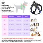 Coleira Peitoral Power + Guia Elástica Cachorro Madog Azul M