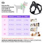 Coleira Peitoral Power + Guia Elástica Cachorro Madog Preto M