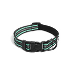 Coleira Reflexiva Colorida - Mimo M Preto E Verde