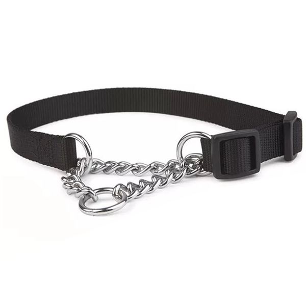 Coleira Semi Enforcadora Ajustavel Kit Corrente Guia Adestram